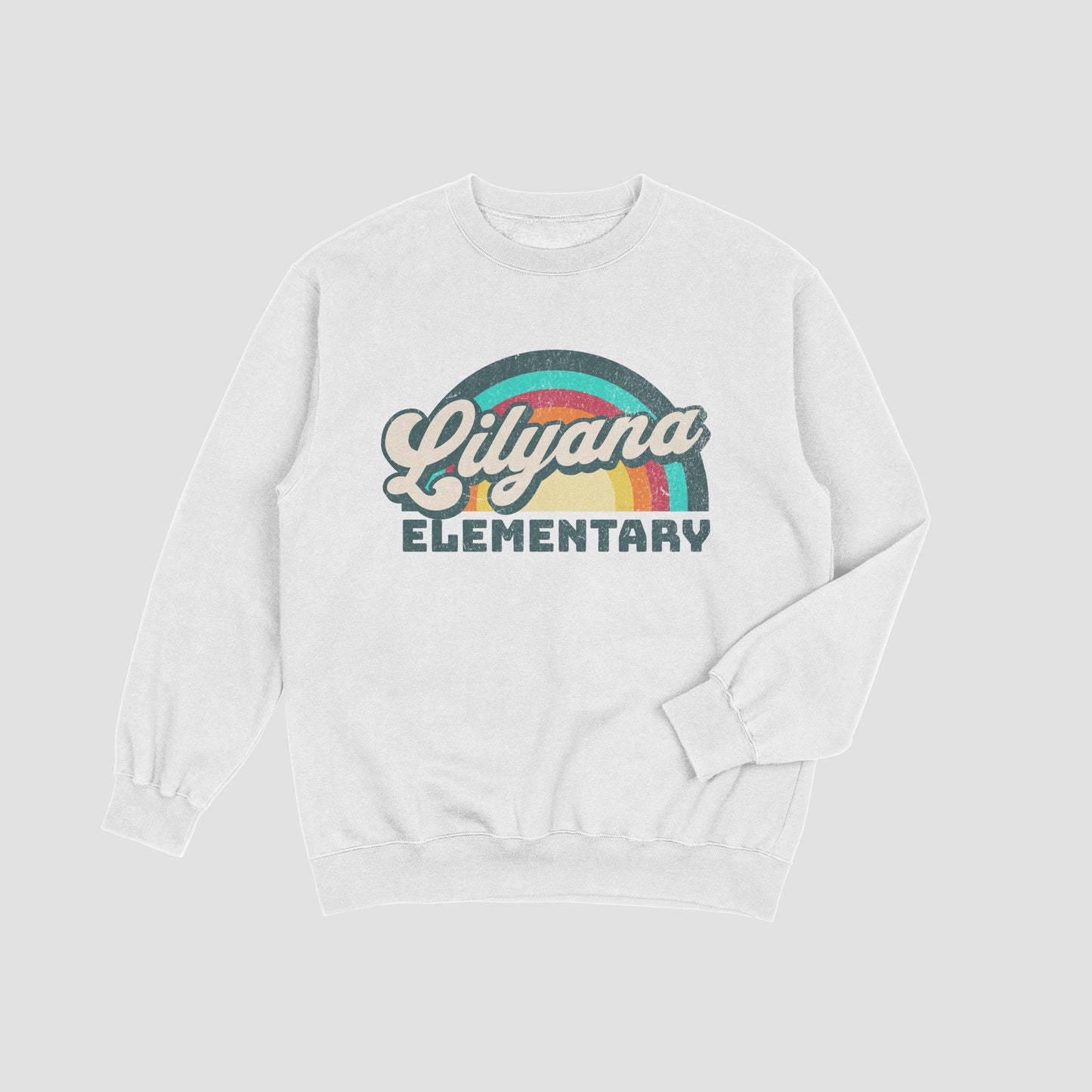 Rainbow White Sweatshirt